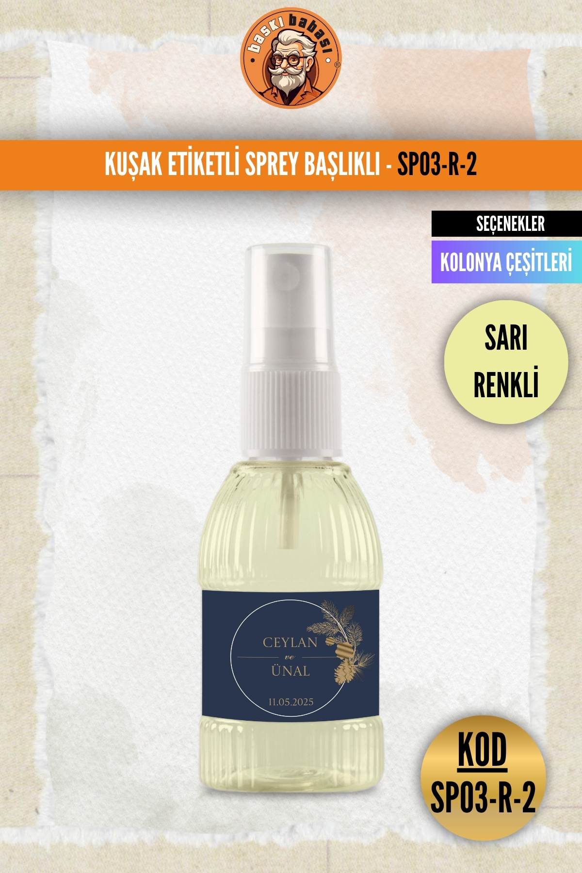 Etiket Baskılı Sprey Kapaklı Şişe Etiket Baskılı Sprey Kapaklı Şişe